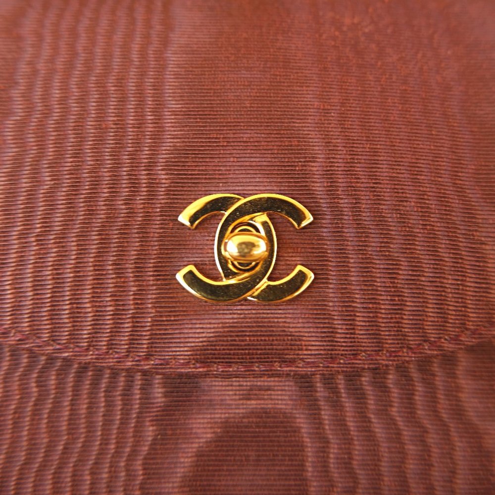 Vintage Chanel Brown Satin Top Handle Mini Purse Circa 1999 - Picture 2 of 7